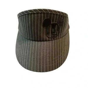 Walt Disney World Mickey Mouse Authentic Pinstripe Sun Visor Adult Size•Like New